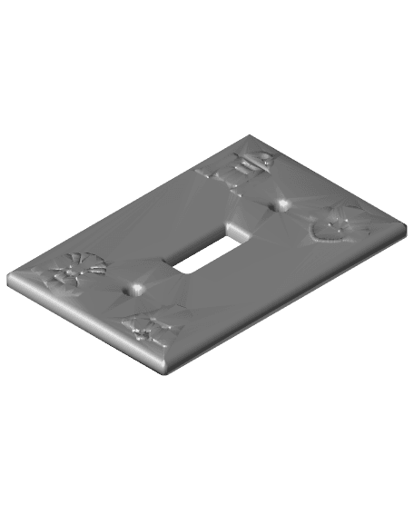 Star wars characters light switch cover.  3d model