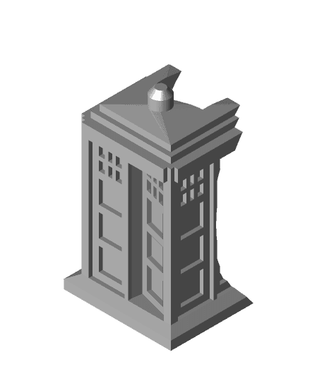 Elegant TARDIS ring 3d model