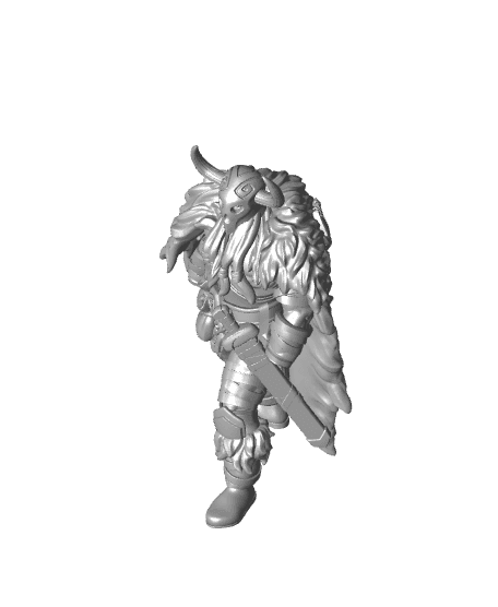 Bjorn Barbarian - With Free Dragon Warhammer - 5e DnD Inspired for RPG and Wargamers 3d model