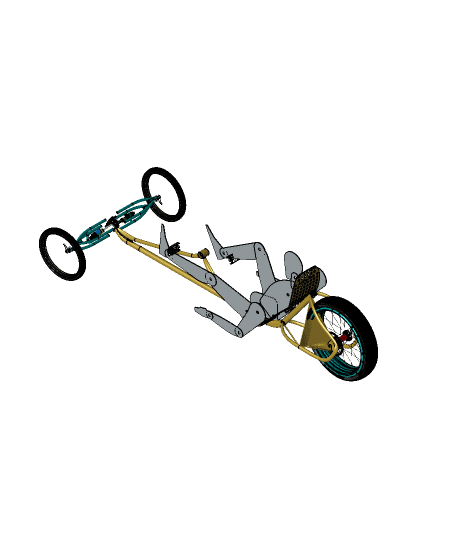 Tilting Recumbent Bike.stp 3d model
