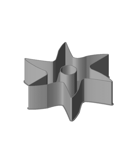 Shuriken 005A, nestable box (v2) 3d model