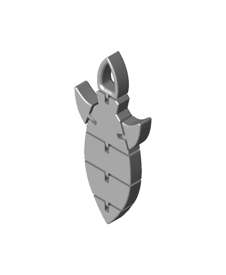 Flexi-Rocket Keychain 3d model