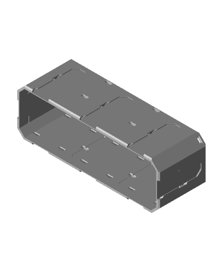 3x1x1 - Topped Multipoint Rail - Pop-In Bin Extension 3d model