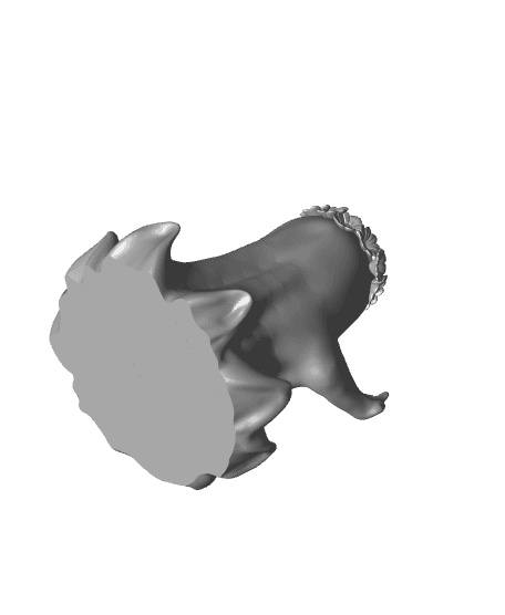 ghost w middle finger with flower crown 3d model