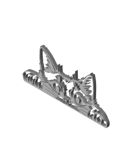 Cute Peeking Kitten wall art cat decor kitten art 3d model