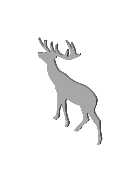 reindeer wall art christmas decor mountain scenery 3d model