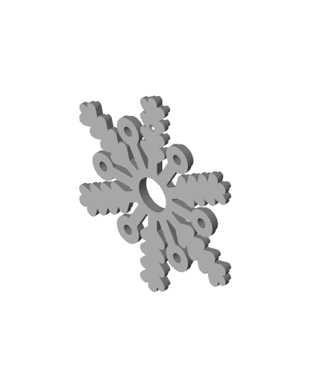 Snowflake tree ornament 3d model
