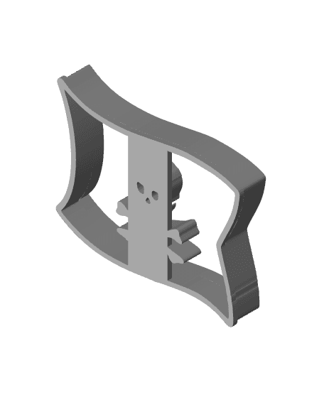 Pirate Flag Cookie Cutter, Biscuit Cutter 3d model