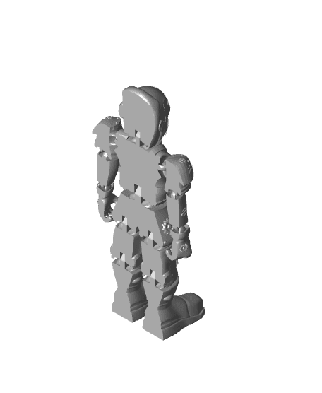 Flexi Cyber Galaxy Knight - Print In Place 3d model