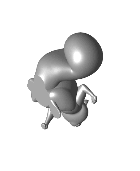 3DL Super Hero Landing Squirrel 3d model