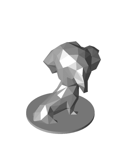 Toon Dog Low Poly 3d model