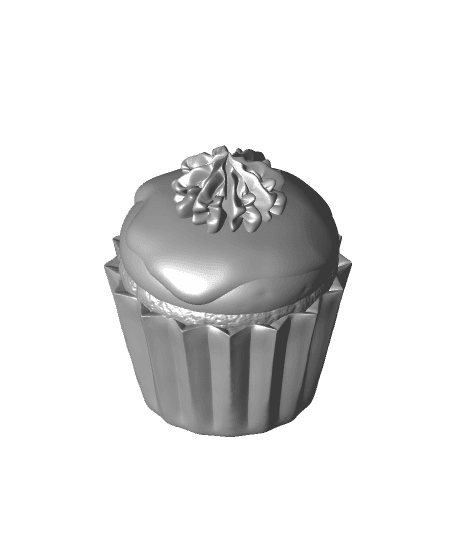 Cupcake with Glaze & Whip +MMU Files 3d model