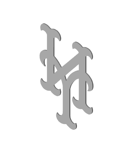 New York Mets Logo 3d model