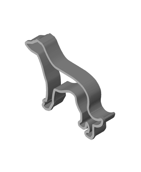 Greyhound Body Cookie Cutter, Biscuit Cutter 3d model