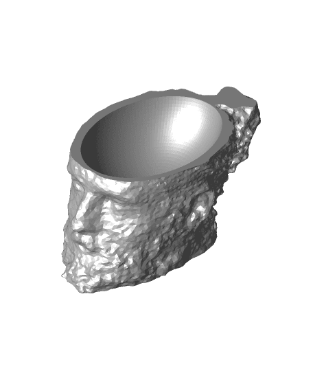 Remix of Zack's Head as a nut bowl 3d model