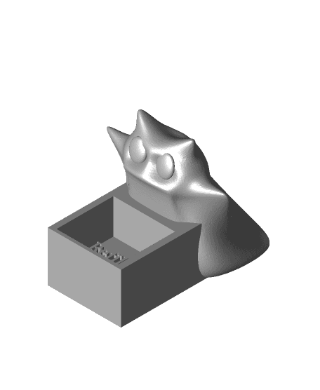 ghost cat candy bowl 3d model