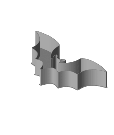 Bat 0044, nestable box (v2) 3d model