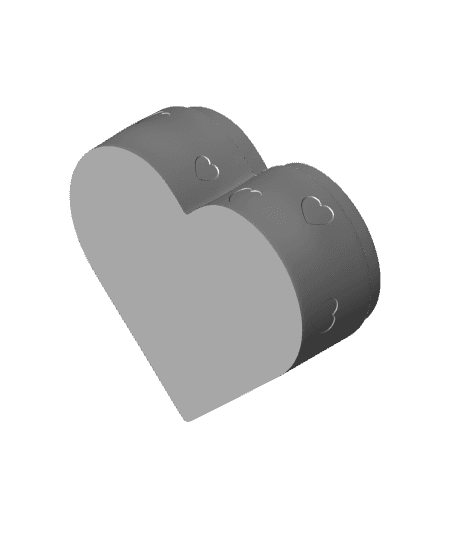 Hug Me -Candy Heart Gift Box (+Bambu 3mf) 3d model
