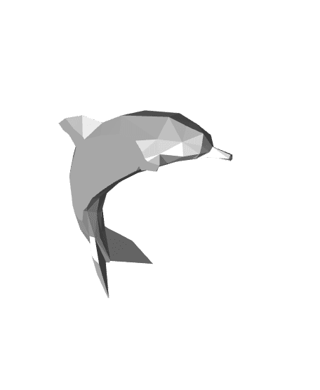 Low Poly Dolphin Fridge Magnet 3d model