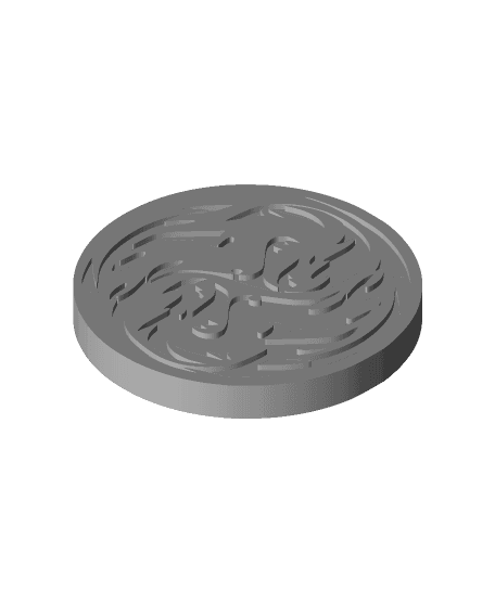 Dragon Yin Yang Keychain 3d model