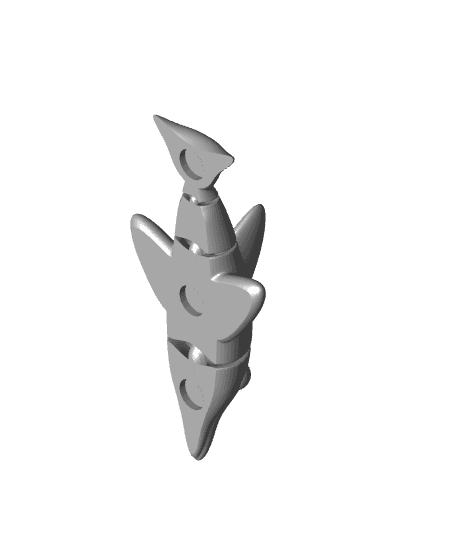 Flexi Dolphin magnet - refigorator magnet - print in place - flexi fidget toy 3d model