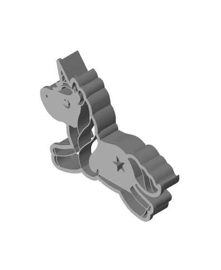 Unicorn Cookie Cutter, Biscuit Cutter 3d model