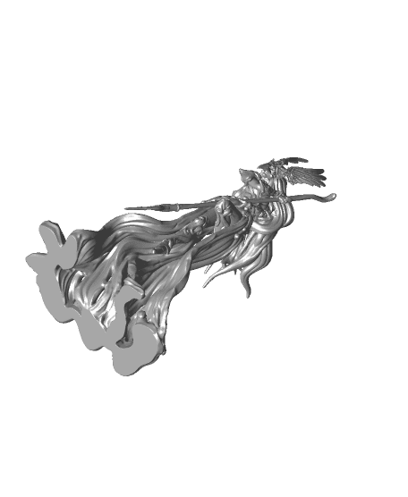 Vus - Spear Maiden to Morrigan - Deity Fight Club - PRESUPPORTED - Illustrated and Stats - 32mm scal 3d model