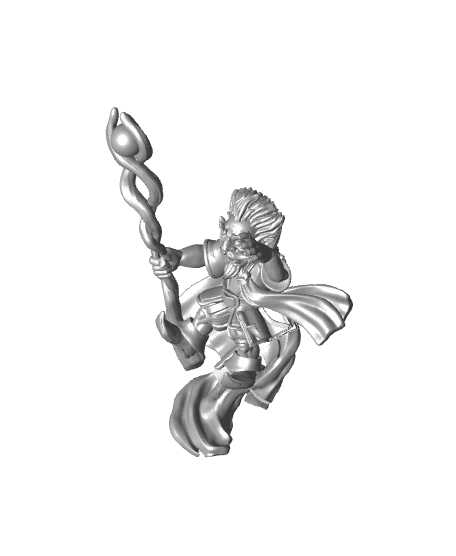 Gnome Male Wizard - With Free Dragon Warhammer - 5e DnD Inspired for RPG and Wargamers 3d model