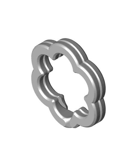 EZPZ Keyring Flower 1" // Keychain Ring 3d model