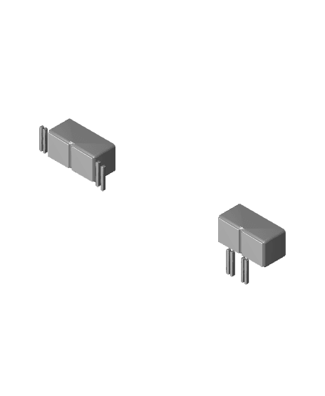 Gridfinity magnets bin 1x2x5.3mf 3d model