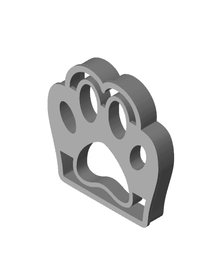 Paw Cookie Cutter, Biscuit Cutter 3d model