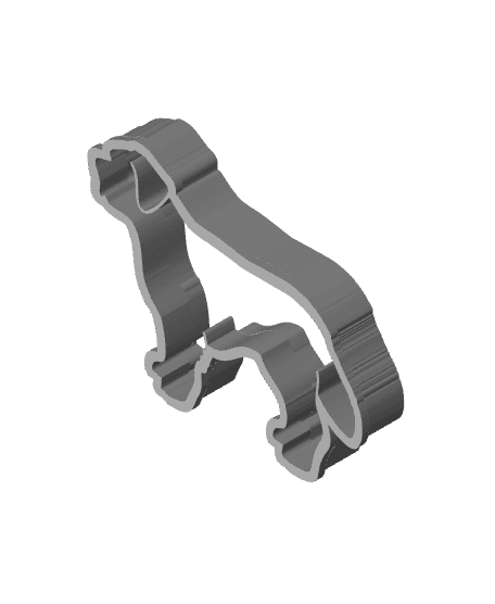 Dog Body Cookie Cutter, Biscuit Cutter 3d model