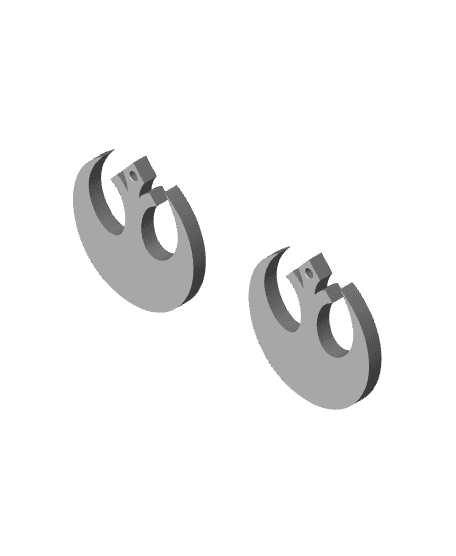Star Wars Rebel Alliance Earrings 3d model