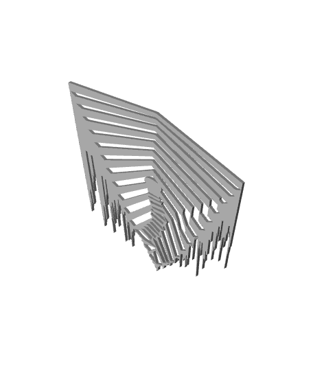 optical illusion wall art stairs wall decor distorted decoration 3d model