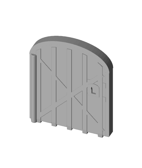 FHW_ Mod sec House Walls Door 3d model