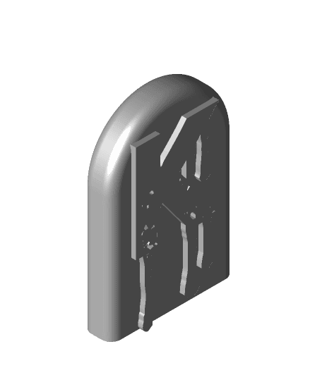 Hauntingly Stylish: Single-Color Headstone Alphabet Magnets for Halloween K 3d model
