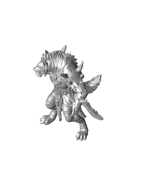 Uryu (Werehyena) - With Free Dragon Warhammer - 5e DnD Inspired for RPG and Wargamers 3d model