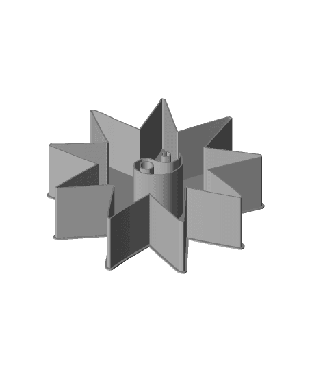 Shuriken 0028, nestable box (v2) 3d model