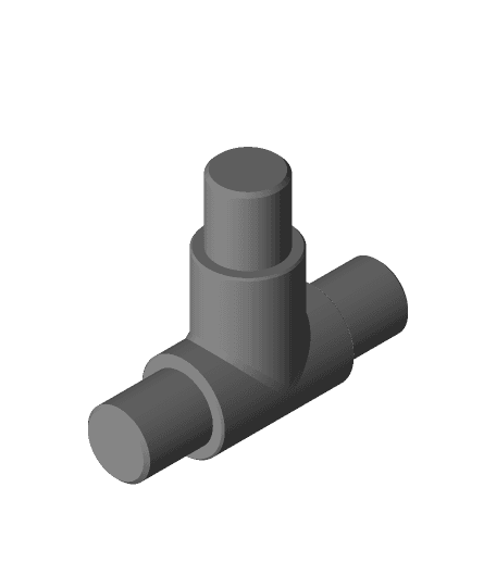 t konektor for 25mm pipe v1.obj 3d model