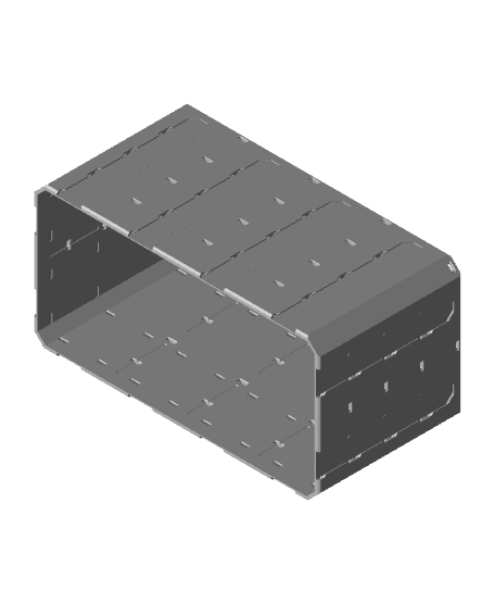 4x2x2 - Topped Multipoint Rail - Pop-In Bin Extension 3d model