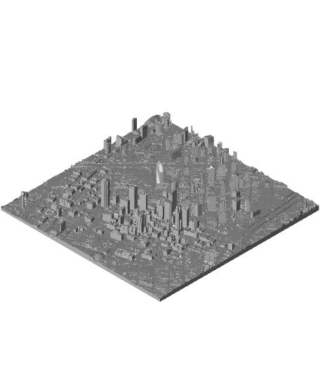 Dallas, TX - Small, Medium & Large.stl 3d model