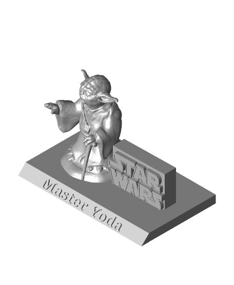 Master Yoda on a stand 3d model
