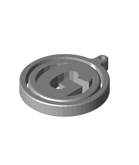 Articulating Keychain with the Letter G in it 3d model