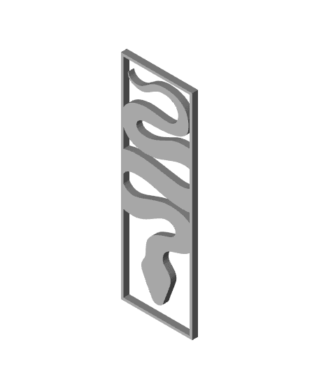 Snake Bookmark 3d model