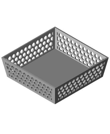 Hex Tray / Bin / Basket 3d model