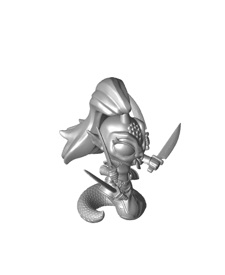 Naga Princess - With Free Dragon Warhammer - 5e DnD Inspired for RPG and Wargamers 3d model