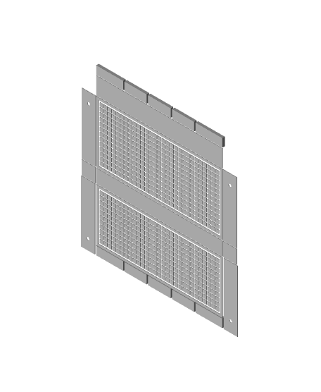 Large Square grid clutch  3d model