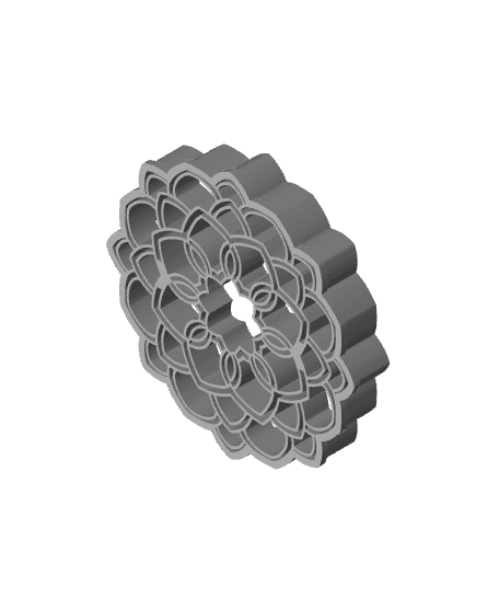 Mandala Cookie Cutter, Biscuit Cutter 3d model