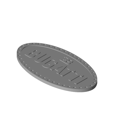 Bugatti logo 3d model