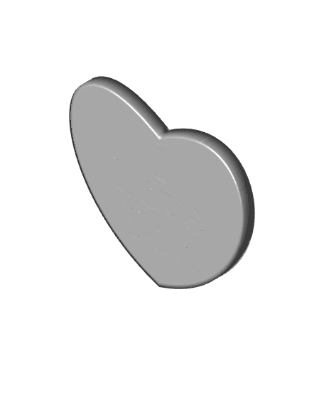 Reversible Love Heart Coaster 3d model